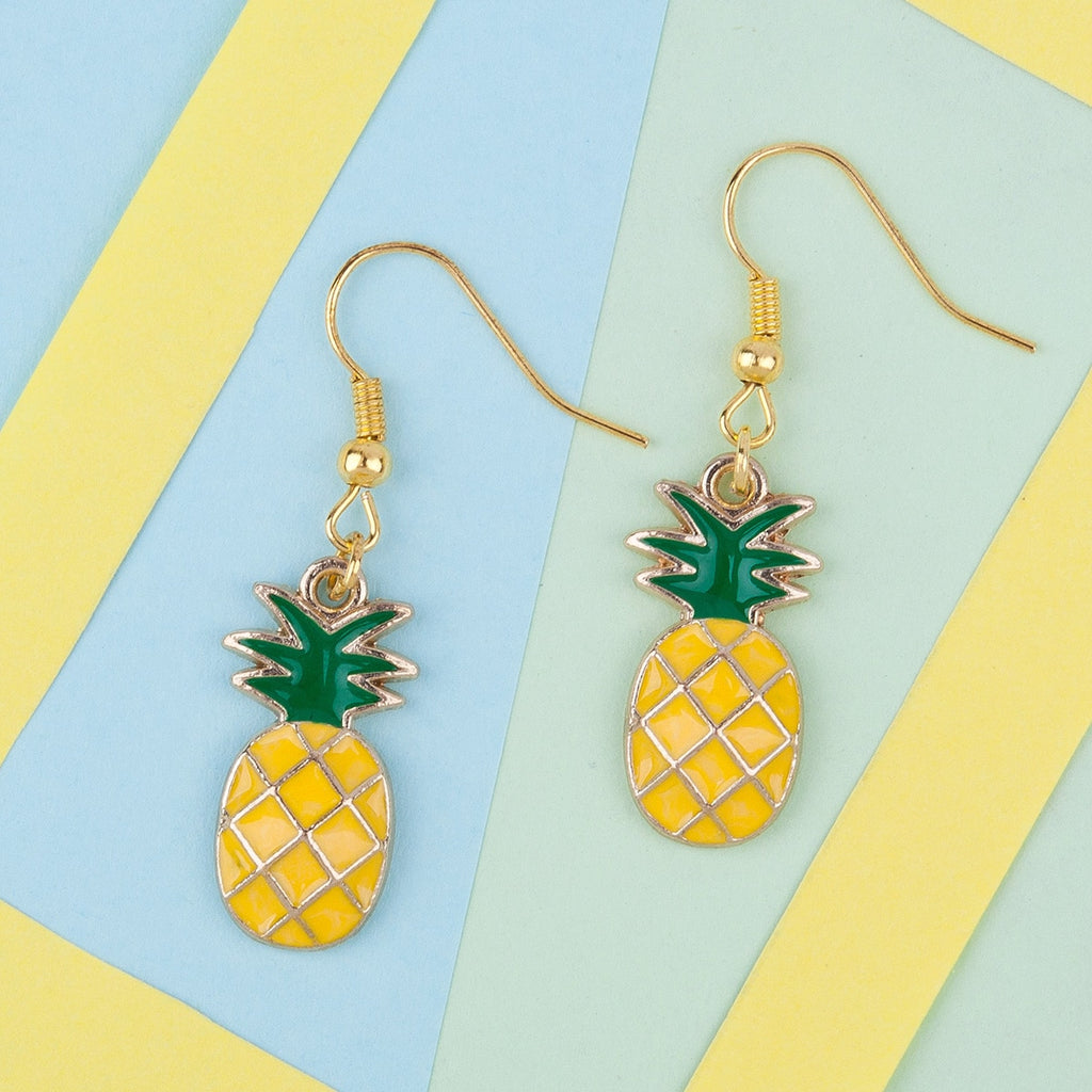 Pineapple Fruit Earrings Gold Color - ohpineapple