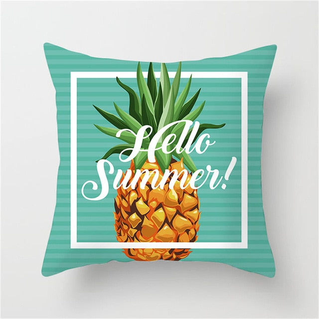 Luxury More Hello Summer Pineapple Printed Cushion Covers - ohpineapple