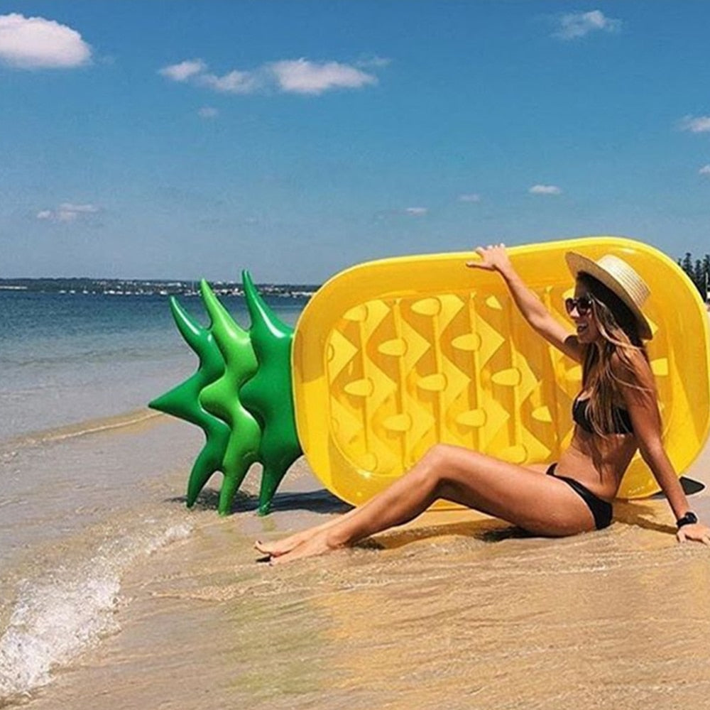 Pineapple Pool Float - Inflatable Pineapple Beach Air Mattress - ohpineapple