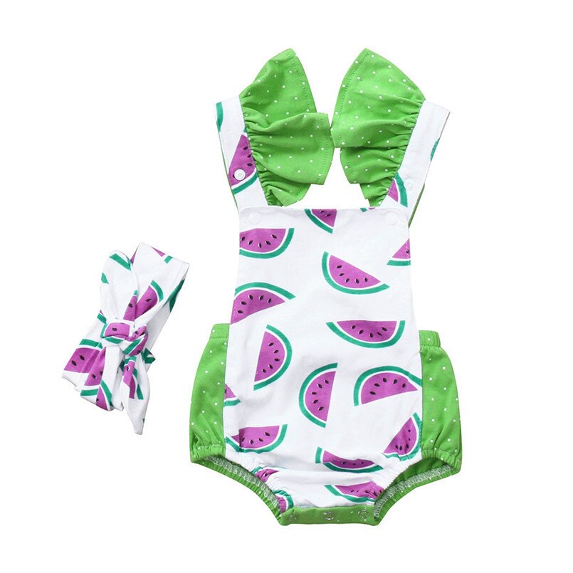 Fashion Toddler Baby Girls romper Watermelon Print - ohpineapple