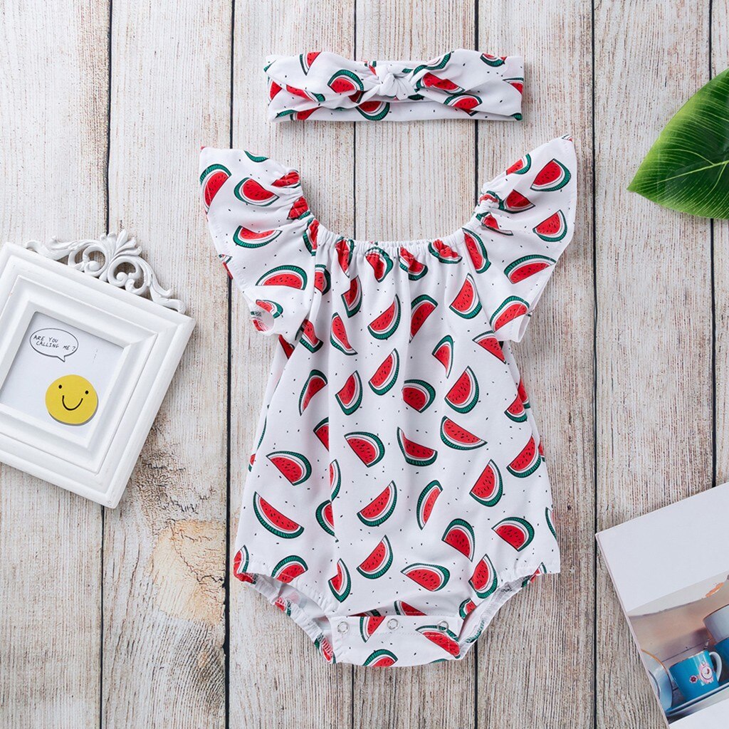 Watermelon Print Toddler Baby Girl Fly - ohpineapple