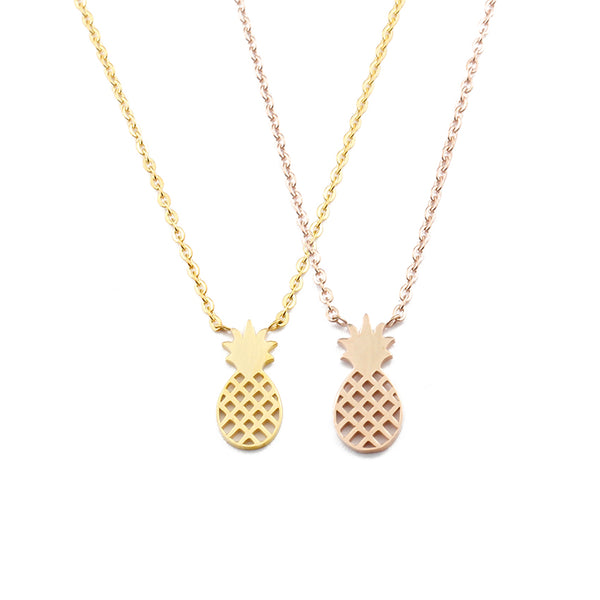 Summer Pineapple Pendant Necklace Stainless Steel - ohpineapple