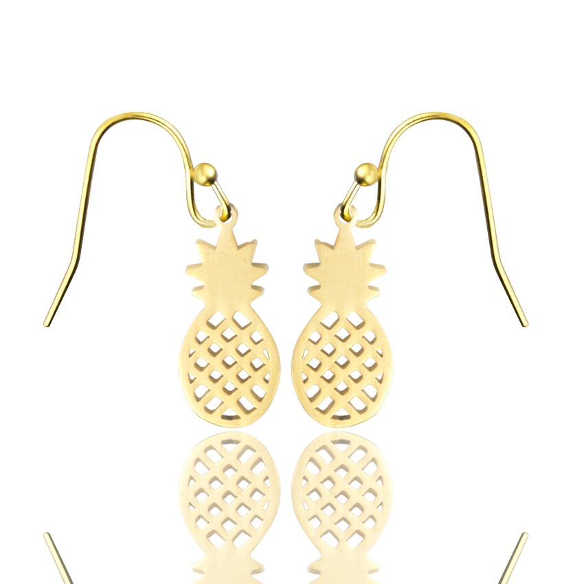 Summer Style Pineapple Earrings Silver Color Small - ohpineapple
