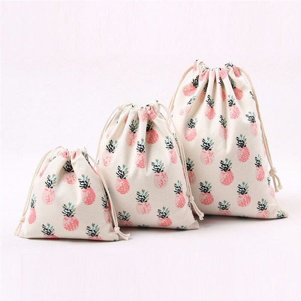 Pineapple Printing Drawstring Storage Bags - ohpineapple